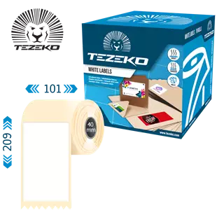 101.6 mm x 209.55 mm Direct thermal Kotoučové etikety Bílý ( 300 etikety/kotúč )