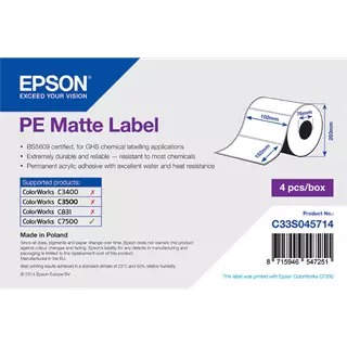 102 mm x 152 mm Plastové Kotoučové etikety Bílý ( 800 etikety/kotúč )