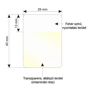 29 mm x 40 mm Plastové Kotoučové etikety Transparentní ( 1250 etikety/kotúč )