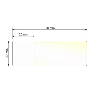 90 mm x 37 mm Plastové Kotoučové etikety Transparentní ( 3000 etikety/kotúč )