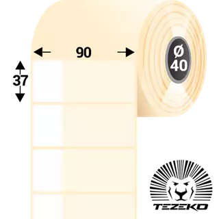 90 mm x 37 mm Plastové Kotoučové etikety Transparentní ( 1000 etikety/kotúč )