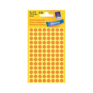 8 mm x 8 mm Papírové A4 print etiketa Avery Zweckform Neonově oranžová ( 4 hárkov/balenie )