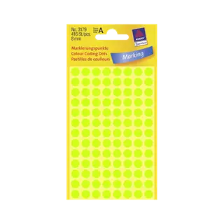 8 mm x 8 mm Papírové A4 print etiketa Avery Zweckform Neonová zelená ( 4 hárkov/balenie )