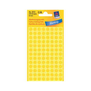 8 mm x 8 mm Papírové A4 print etiketa Avery Zweckform Žlutá ( 4 hárkov/balenie )