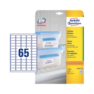 38.1 mm x 21.2 mm Papírové A4 print etiketa Avery Zweckform Bílý ( 25 hárkov/balenie )