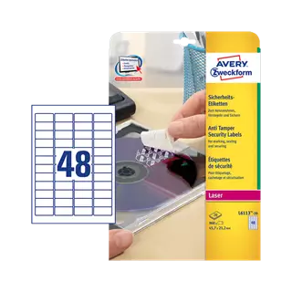 45.7 mm x 21.2 mm Plastové A4 print etiketa Avery Zweckform Bílý ( 20 hárkov/balenie )