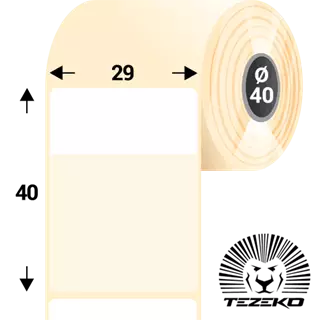 29 mm x 40 mm Plastové Kotoučové etikety Transparentní ( 1250 etikety/kotúč )