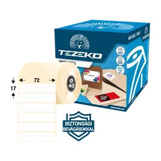 72 mm x 17 mm Papírové Kotoučové etikety Bílý ( 2500 etikety/kotúč )