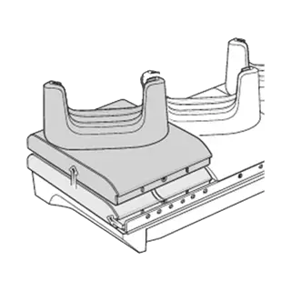 ZEBRA TC53/58 ADAPTER TÖLTŐÁLLOMÁSOKHOZ, 1 ESZKÖZHÖZ. AZ ADAPTER AZ ADATKAPCSOLATOT ÉS A GYORSTÖLTÉS